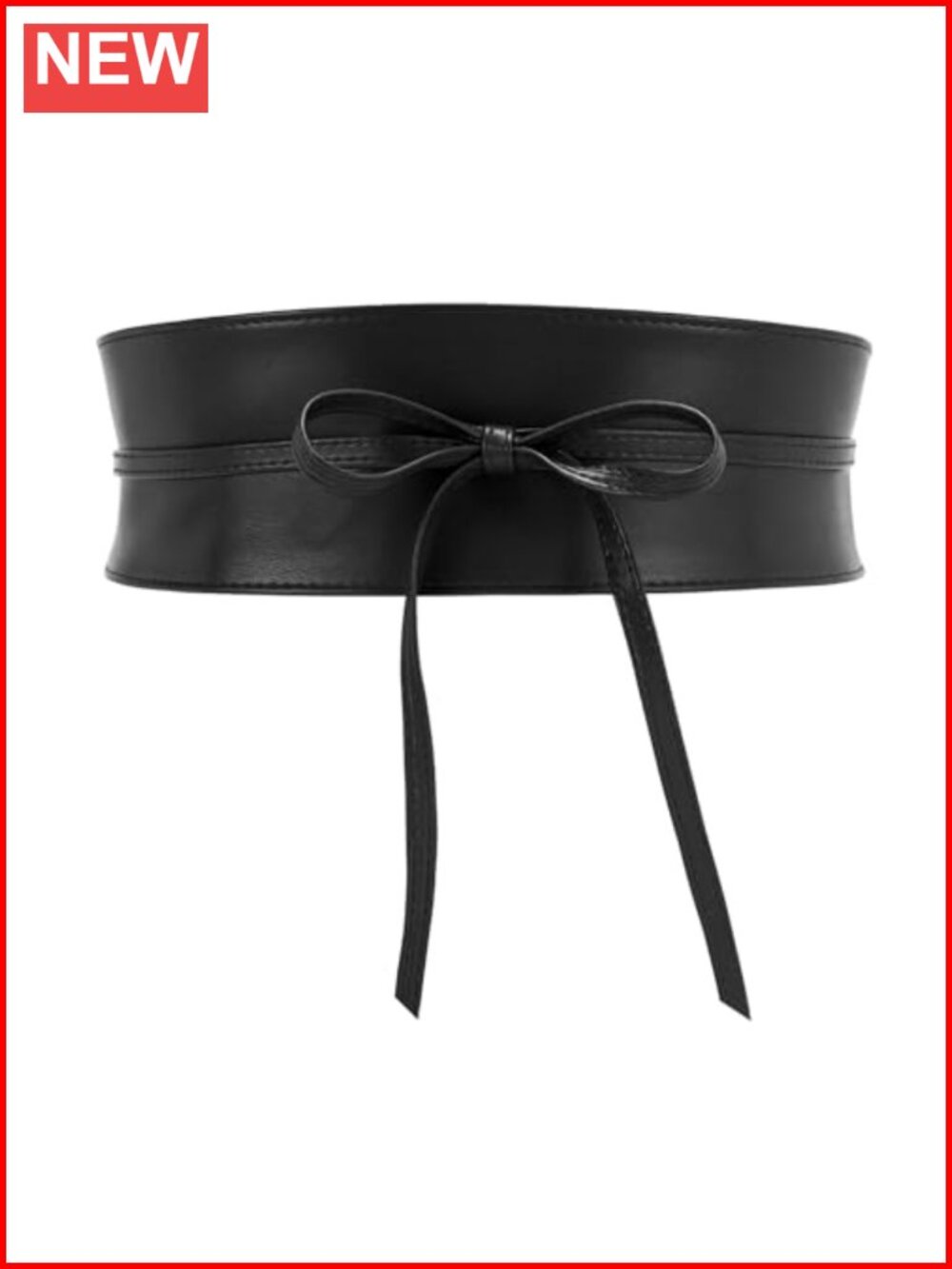 Women Obi Waist Belt Faux Leather Wide Wrap Around Bowknot Belt for Dress